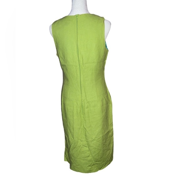 GIORGIO FIORLINI COLLECTION dragonfly print dress size 7 bright green - Picture 5 of 8